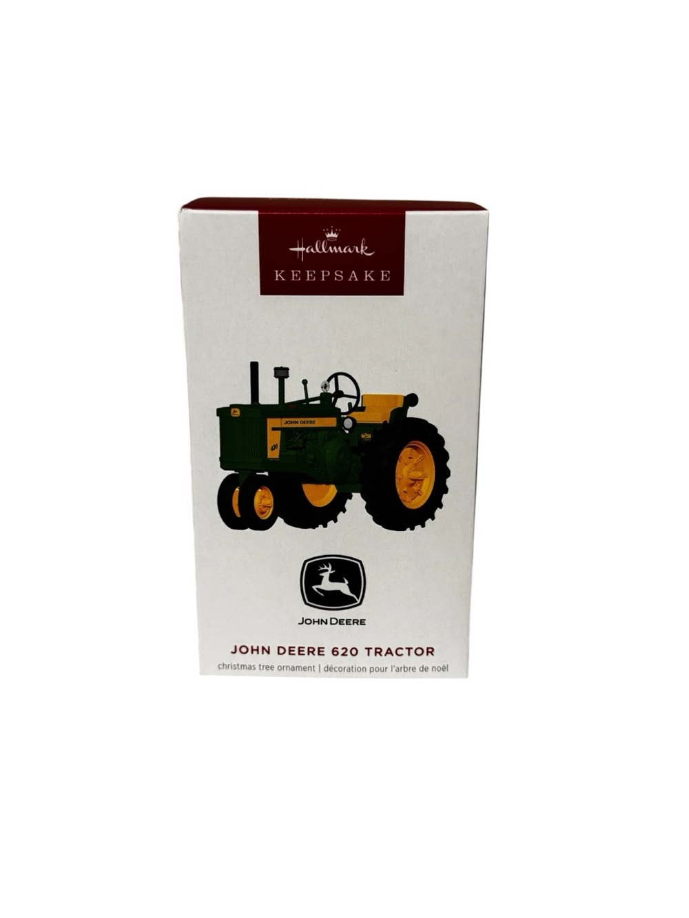 John Deere 620 Tractor Christmas Ornament Green Yellow Farm Collectible NIB
